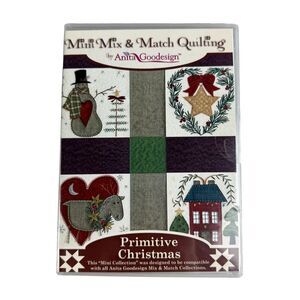 Anita Goodesign Mini Mix & Match Quilting Primitive Christmas Embroidery CD